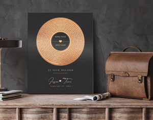 Vinyl Record Lyrics Art