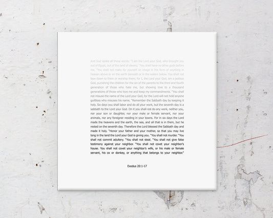 The 10 Commandments Ombre Scripture Art - HoneycombProverbs - Giclée - Christian Wall Art