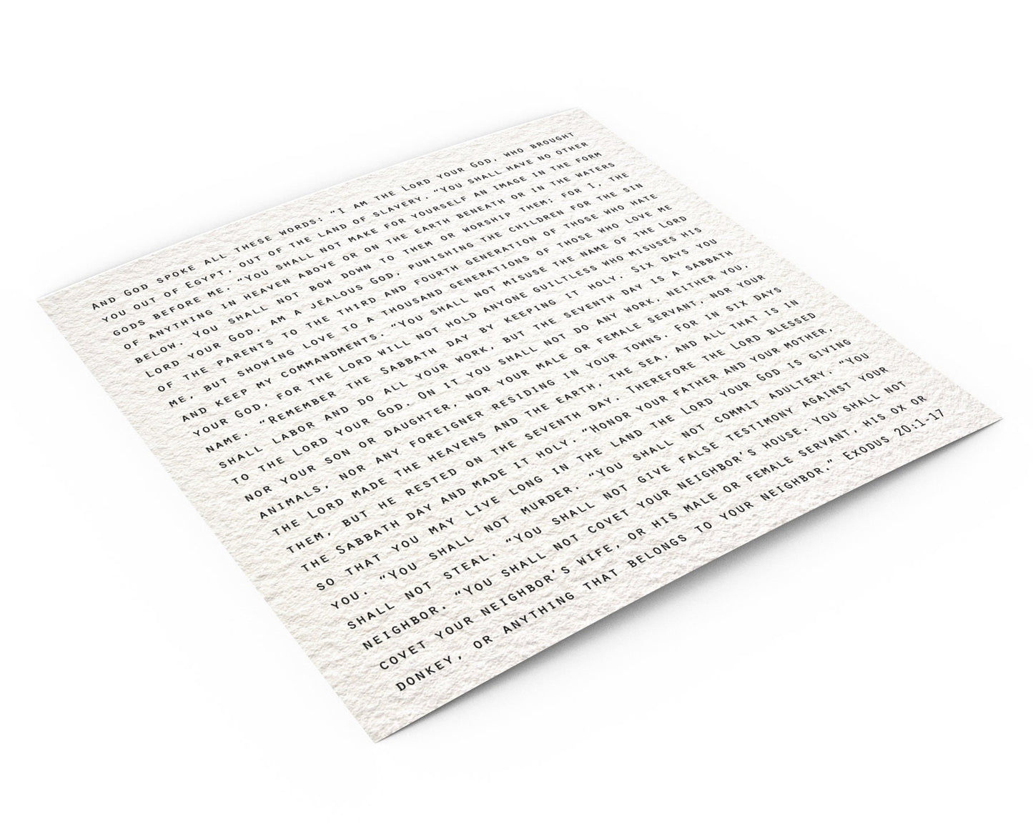 The 10 Commandments Black and White Modern Decor - HoneycombProverbs - Giclée - Christian Wall Art