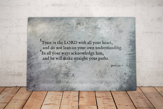 Prov 3:5-6, Metal Scripture Art - HoneycombProverbs - Signs - Christian Wall Art