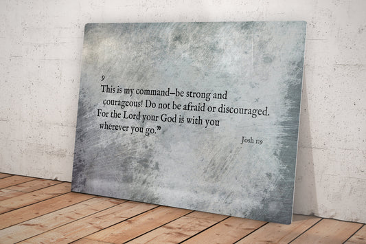 Joshua 1:9, Metal Christian Art - HoneycombProverbs - Wall Decor - Christian Wall Art