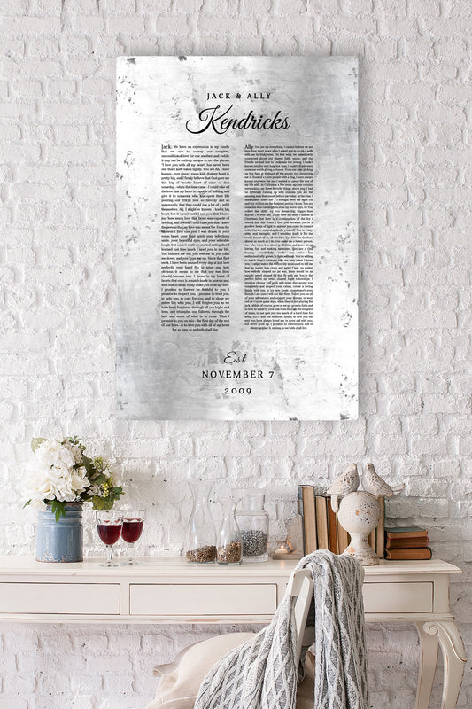 Wedding Vow Memento Gift on Tin - HoneycombProverbs - Gifts For The Couple - Tin and Aluminum Gifts
