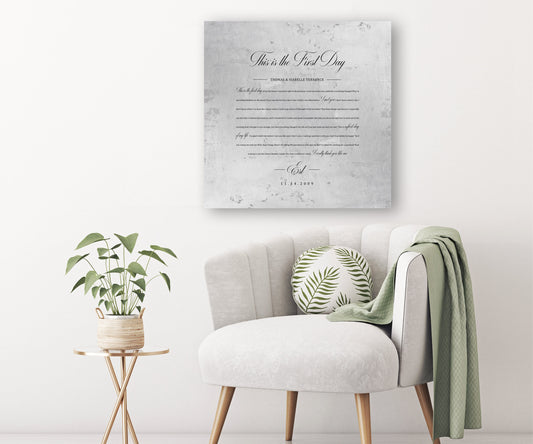 Personalized Wedding Song on Aluminum - HoneycombProverbs - Wall Decor - Tin and Aluminum Gifts