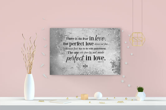 Monogrammed 1 John 4:18 Sign Custom Wedding Plaque - HoneycombProverbs - Signs - Tin and Aluminum Gifts