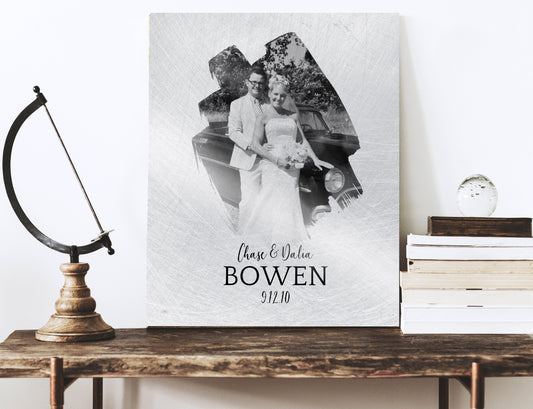 Photo Gift on Tin, 10th Anniversary Tin Gift - HoneycombProverbs - Gifts For The Couple - Photo Plaques