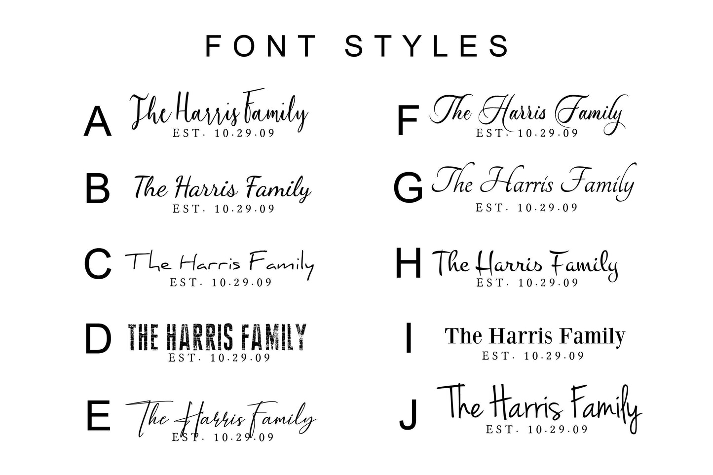 Cotton Name Sign for Family - HoneycombProverbs - Giclée - Name Signs Wall Art