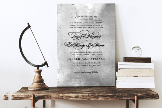 Tin Wedding Invitation Anniversary Keepsake - HoneycombProverbs - Gifts For The Couple - Tin and Aluminum Gifts