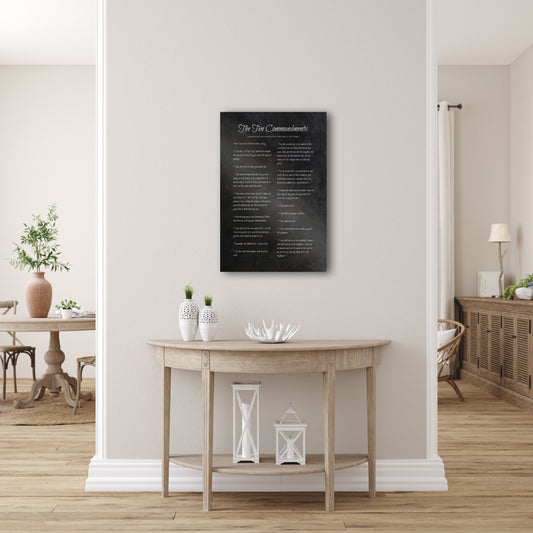 The Ten Commandments, Iron Gift - HoneycombProverbs - Gifts For The Couple - Christian Wall Art