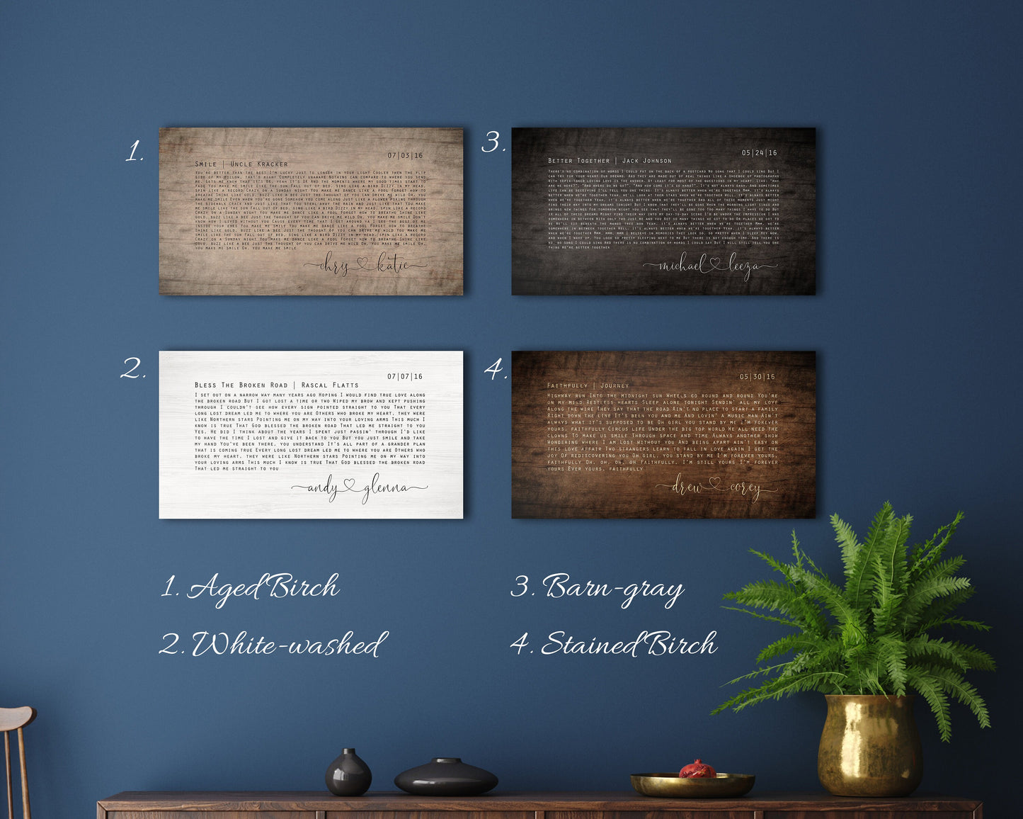 Farmhouse Rustic Song Lyric Sign - HoneycombProverbs - Signs - 5 year anniversary gifts