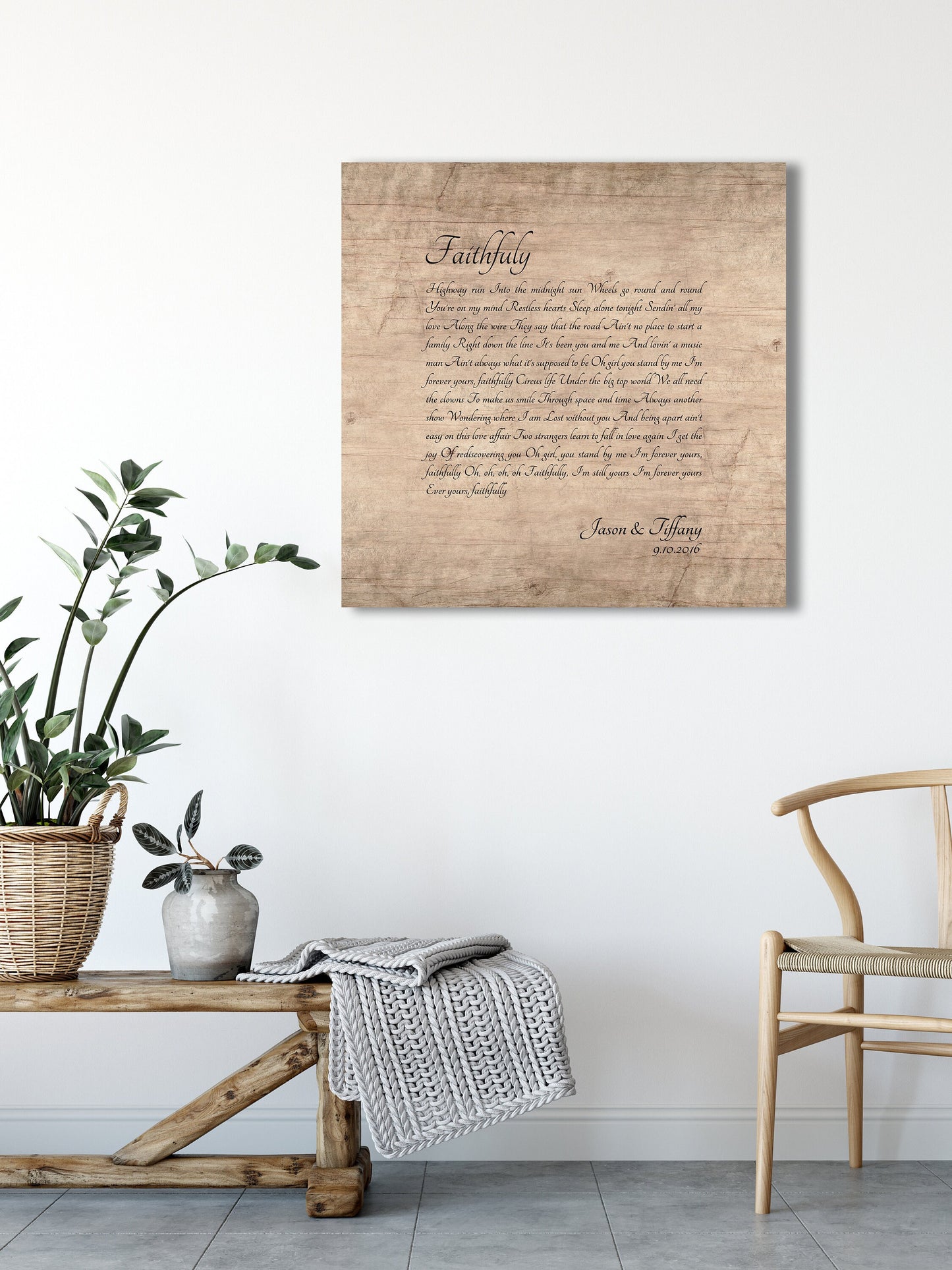 Birch Wood Song Lyric Gift - HoneycombProverbs - Signs - 5 year anniversary gifts