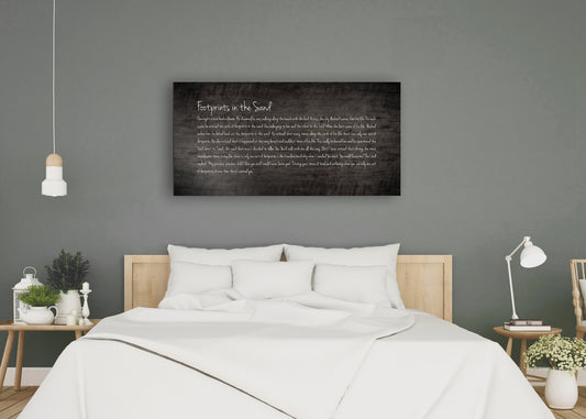 Footprints in the Sand Sign Footprints poem - HoneycombProverbs - Signs - Christian Wall Art