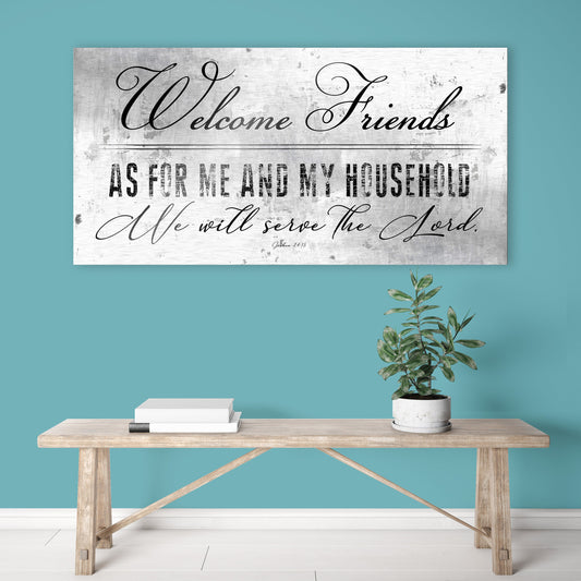 Christian Welcome Sign, Family Sign - HoneycombProverbs - Signs - Tin and Aluminum Gifts