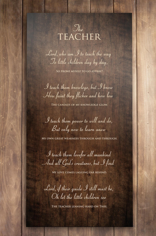 The Teacher - Artisan Wood Plaque - HoneycombProverbs - Wall Decor - Christian Wall Art
