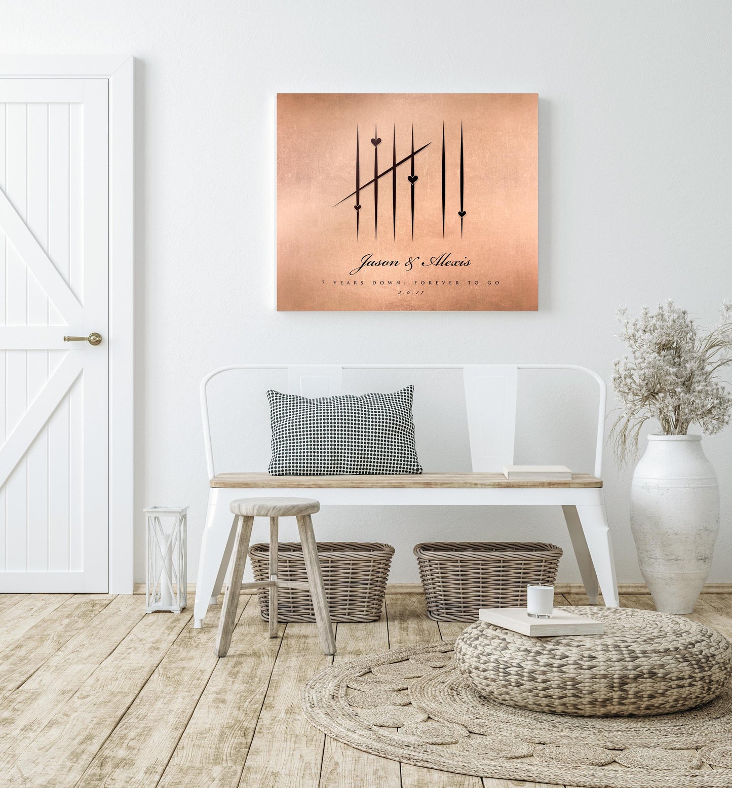 5 Years Down, Wood Tally Mark sign - HoneycombProverbs - Signs - 5 year anniversary gifts