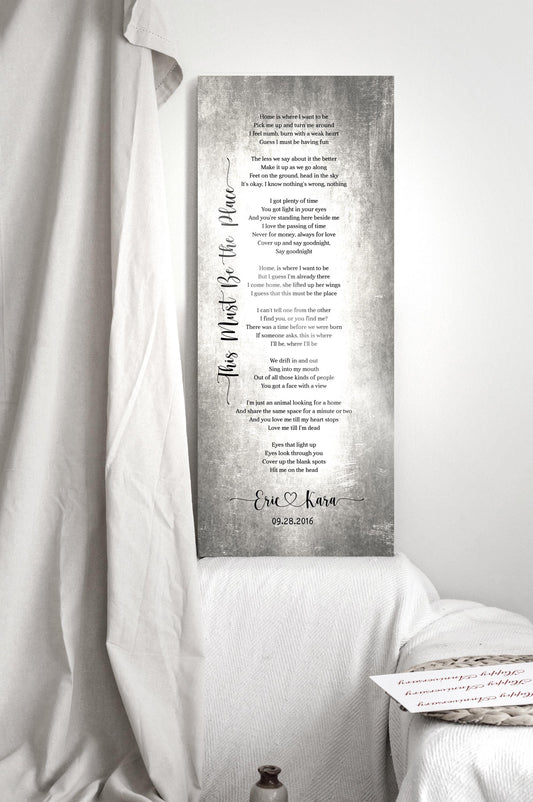 Tall Sign with Lyrics Tin Anniverary Keepsake - HoneycombProverbs - Signs - Tin and Aluminum Gifts