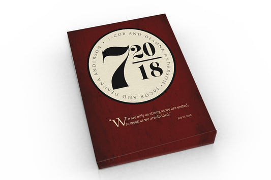 Personalized Wedding Date Print: Platform Sign - Hunnycomb Proverbs - Wedding gift ideas - paper anniversary gifts