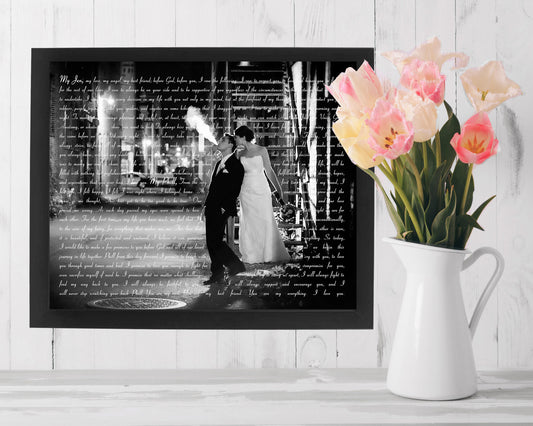 Fine Art Wedding Vow Photo - Fine art and canvas personalized anniversary and inspirational gifts