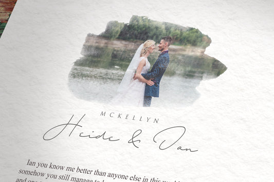 Our Wedding Vows Paper Anniversary Photo Gift