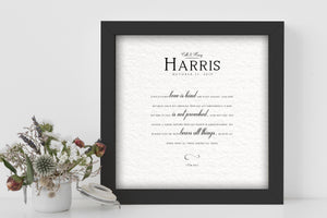 Paper Anniversary Family Name Signs