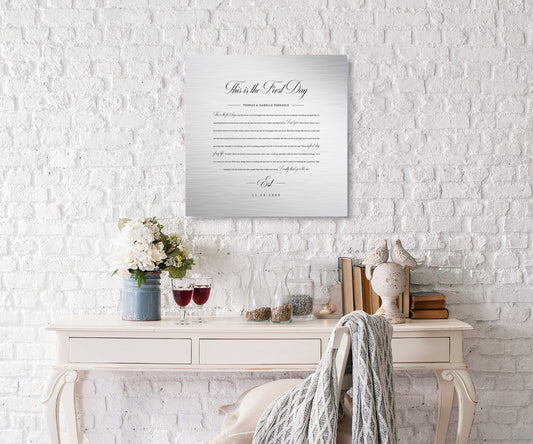 Song Lyric Print on Tin