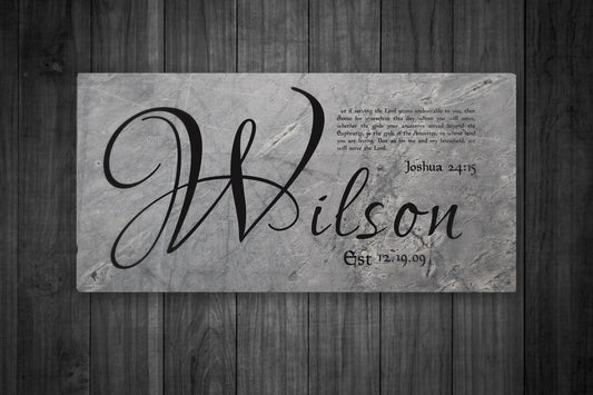 Personalized Family Name Sign on Tin