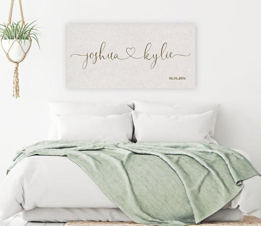 Heart Names on Cotton