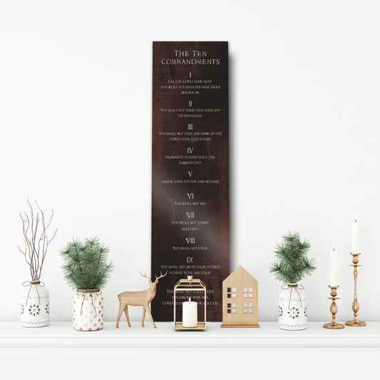 Ten Commandments, Bronze, gift, 10 Commandments Tablet, Metal Scripture Art, The Ten Commandments Art, 10 Commandments Sign, Gift for Pastor
