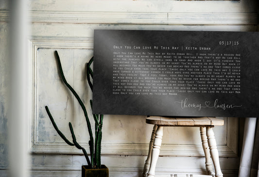 Lyrics Sign, Iron Anniversary Gift