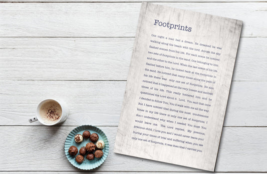 Footprints poem, footprints in the sand