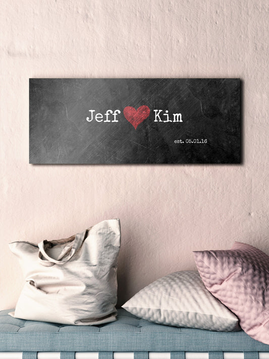 Couples Name Sign, 6 Year Anniversary Gift, Iron Anniversary Gift, Unique Gift, 6th Anniversary Gift for wife, Established Sign, Iron gift