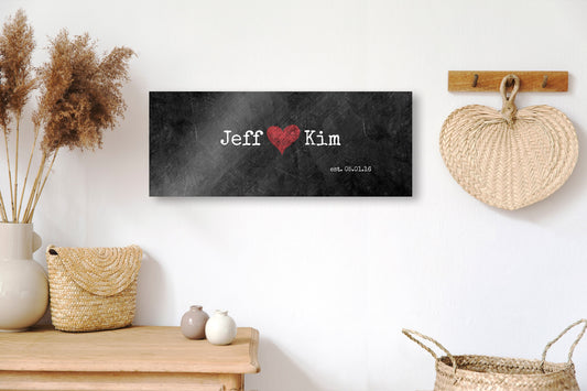 Iron Gift for her, Name Sign with Heart