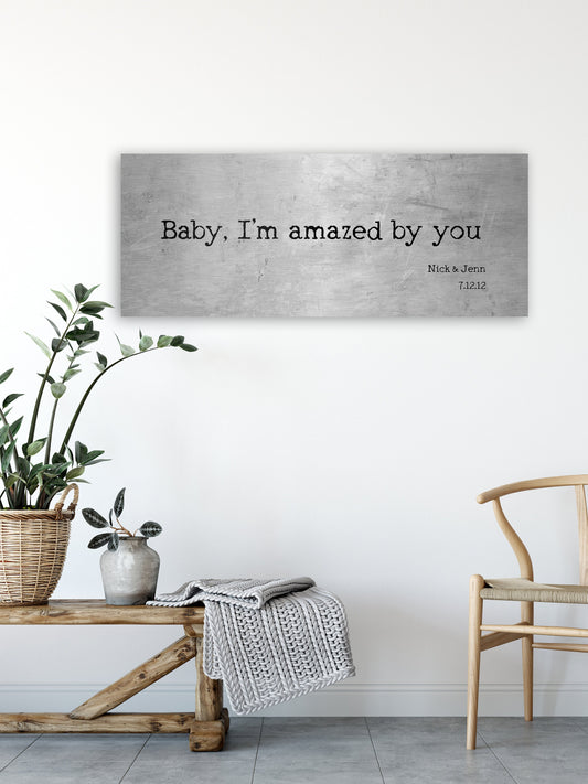 Custom Anniversary Plaque, Tin Gift, Personalized sign with names, Custom Quote sign, Personalized anniversary gift, 10th Anniversary Plaque