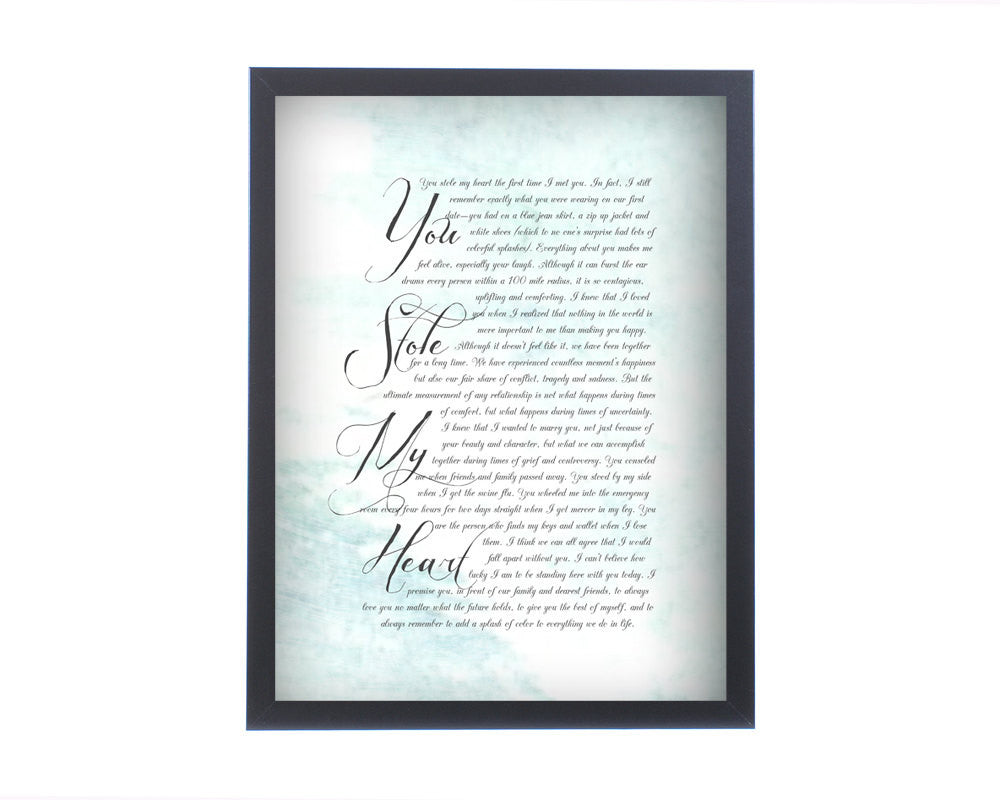 Personalized Wedding Vow Print - The Whimsy on Canvas or Fine Art - Fine art and canvas personalized anniversary and inspirational gifts