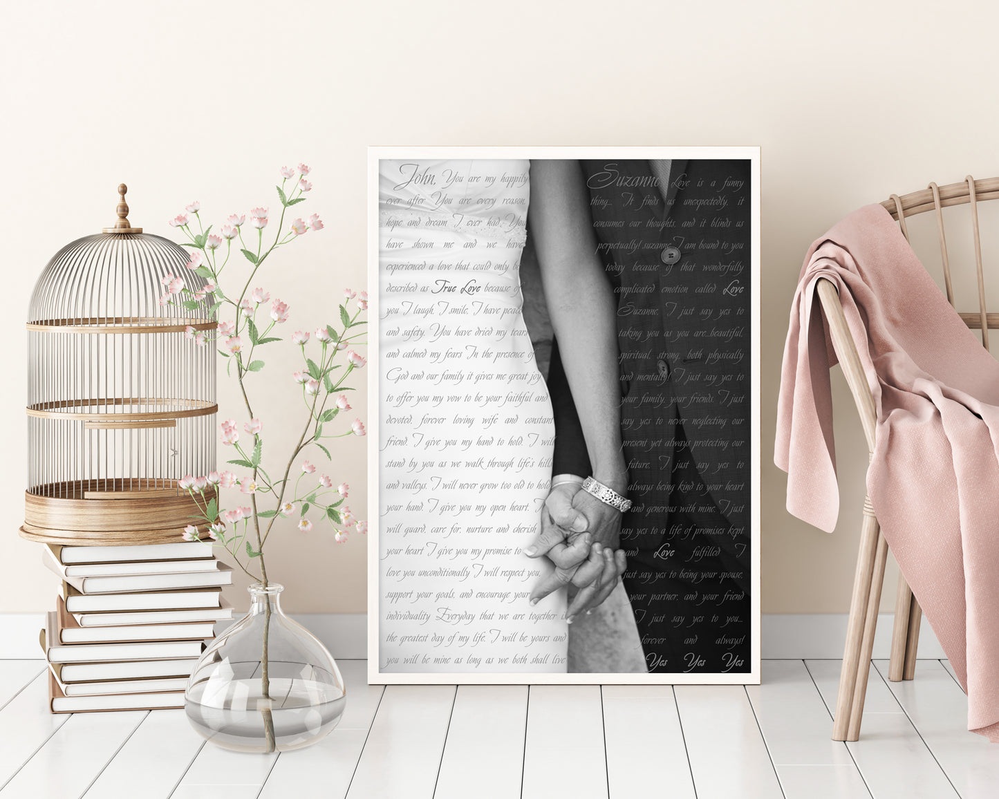 Fine Art Wedding Vow Photo - Fine art and canvas personalized anniversary and inspirational gifts