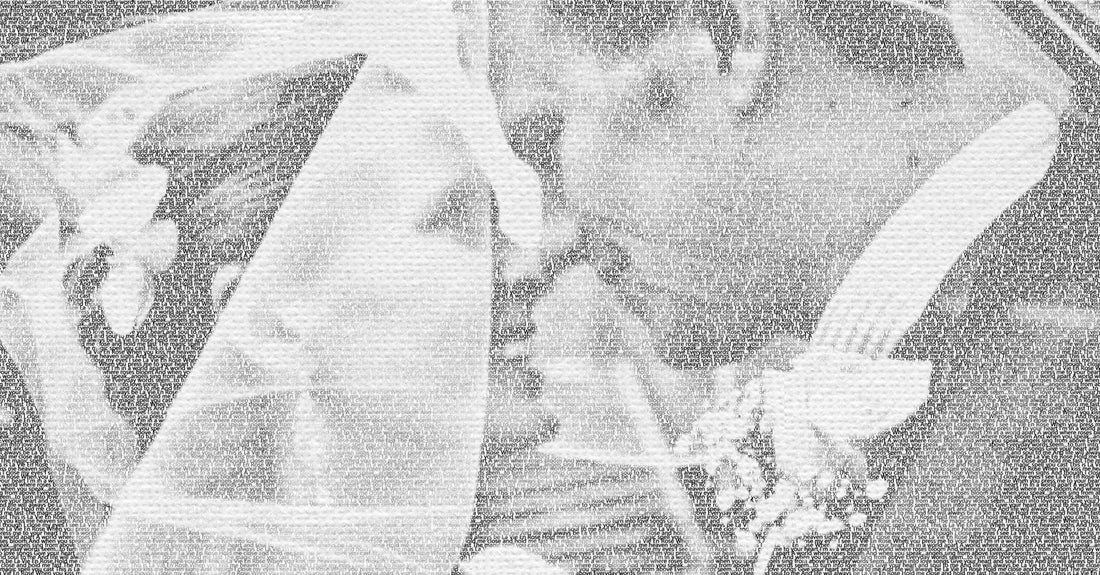 Create a picture made out of words. All word photo designs make great first year paper anniversary gifts.