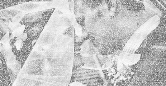 Create a picture made out of words. All word photo designs make great first year paper anniversary gifts.