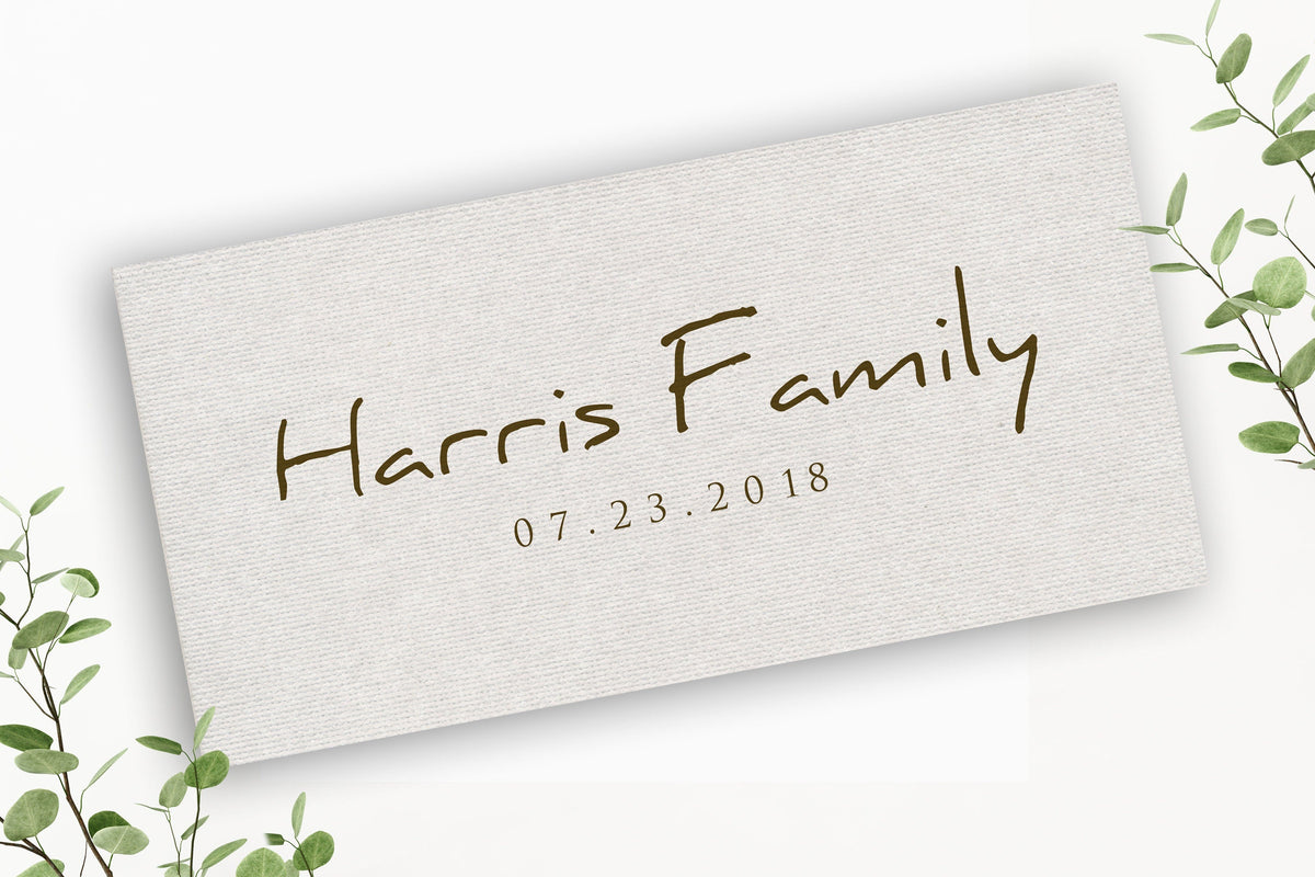 Canvas Family Name Signs from Honeycomb Proverbs, personalized and handcrafted in Texas
