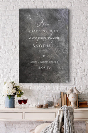 Iron Anniversary Scripture Signs