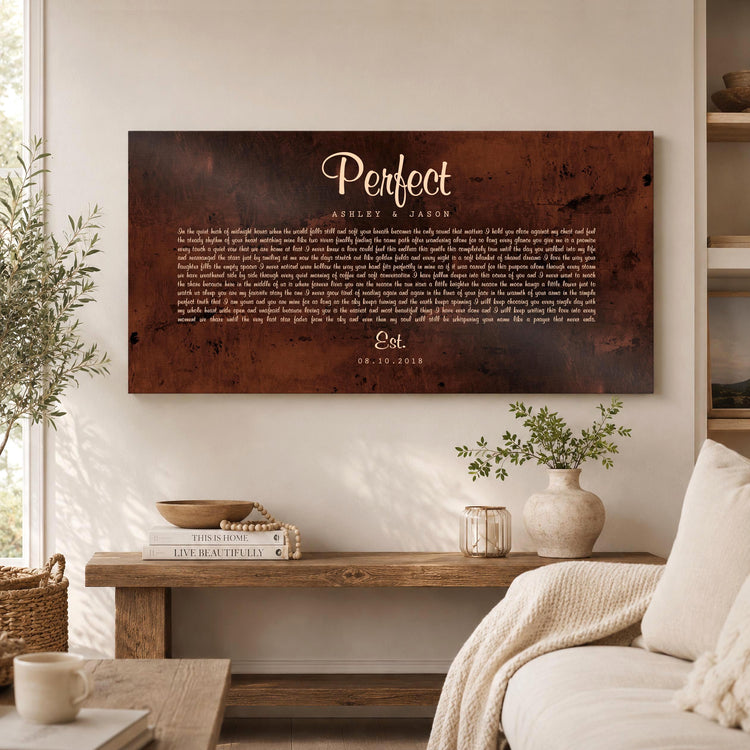 Bronze Anniversary Song Lyric Art from Honeycomb Proverbs, personalized and handcrafted in Texas