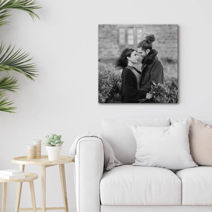 Black and white custom photo canvas, view 2