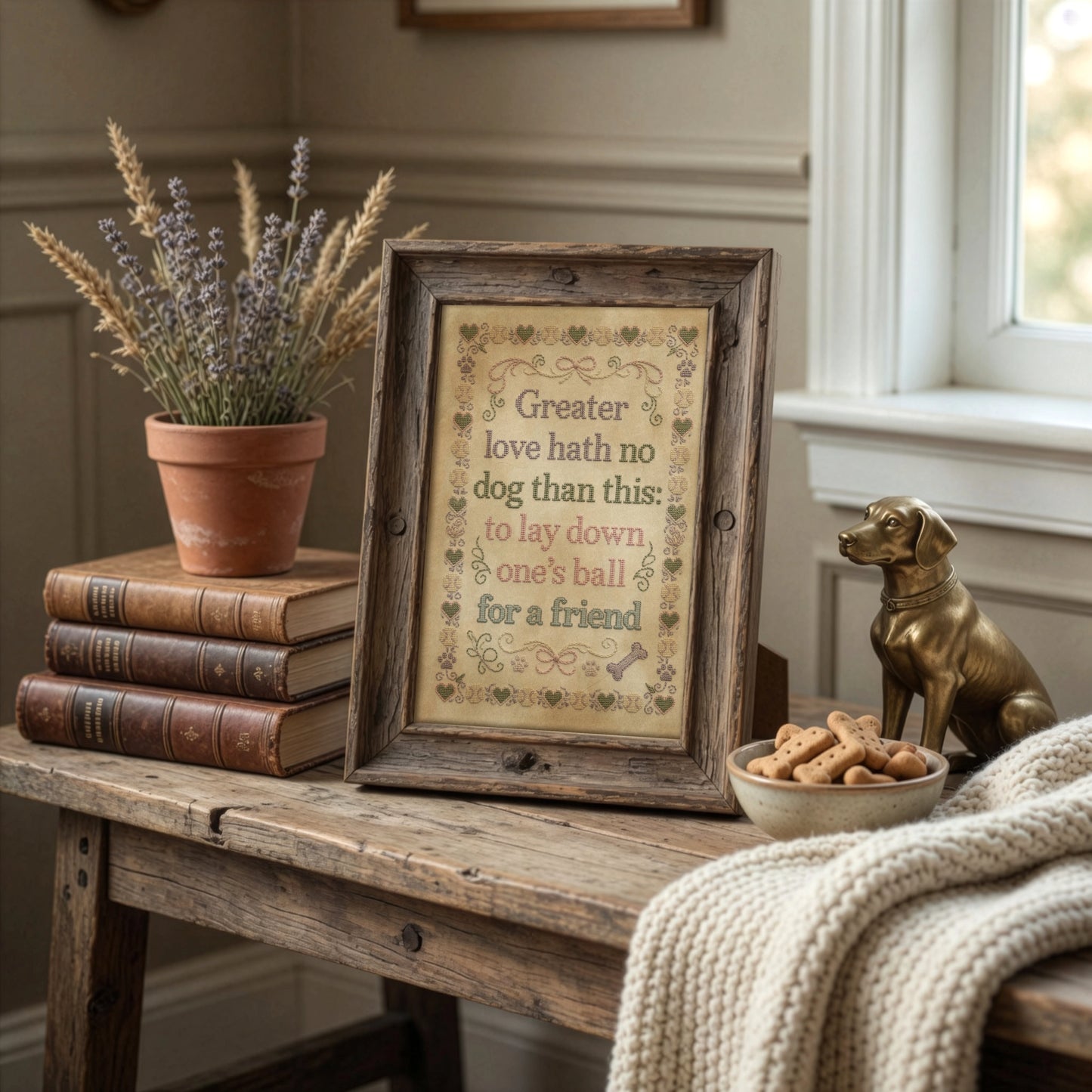 Faithful Dog Fine Art Print: Greater Love Hath No Dog