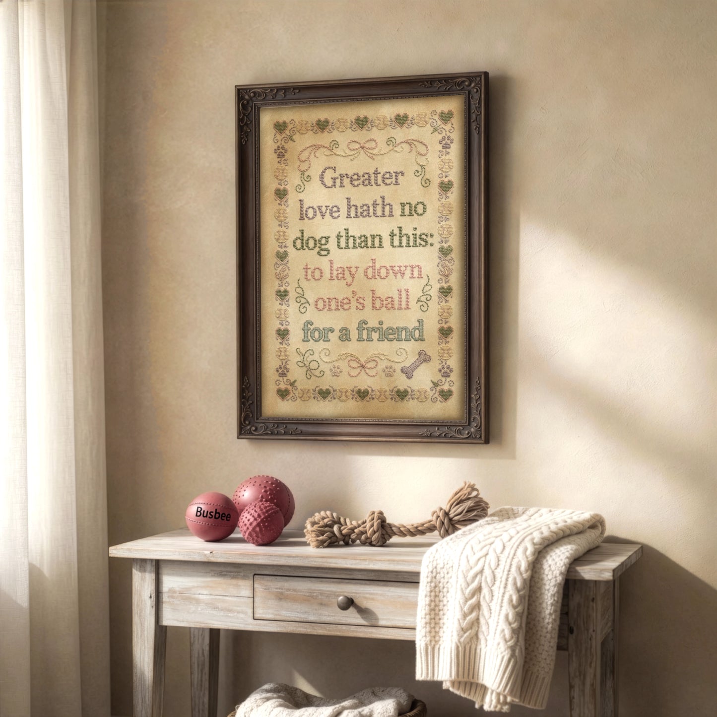 Faithful Dog Fine Art Print: Greater Love Hath No Dog