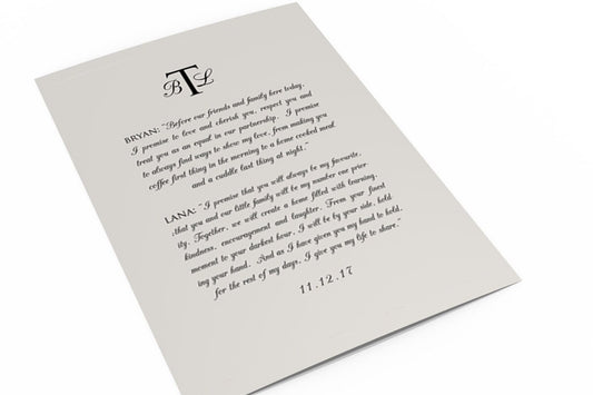 Monogrammed Wedding Vow Art - HoneycombProverbs - Giclée - Wedding Vow Wall Art