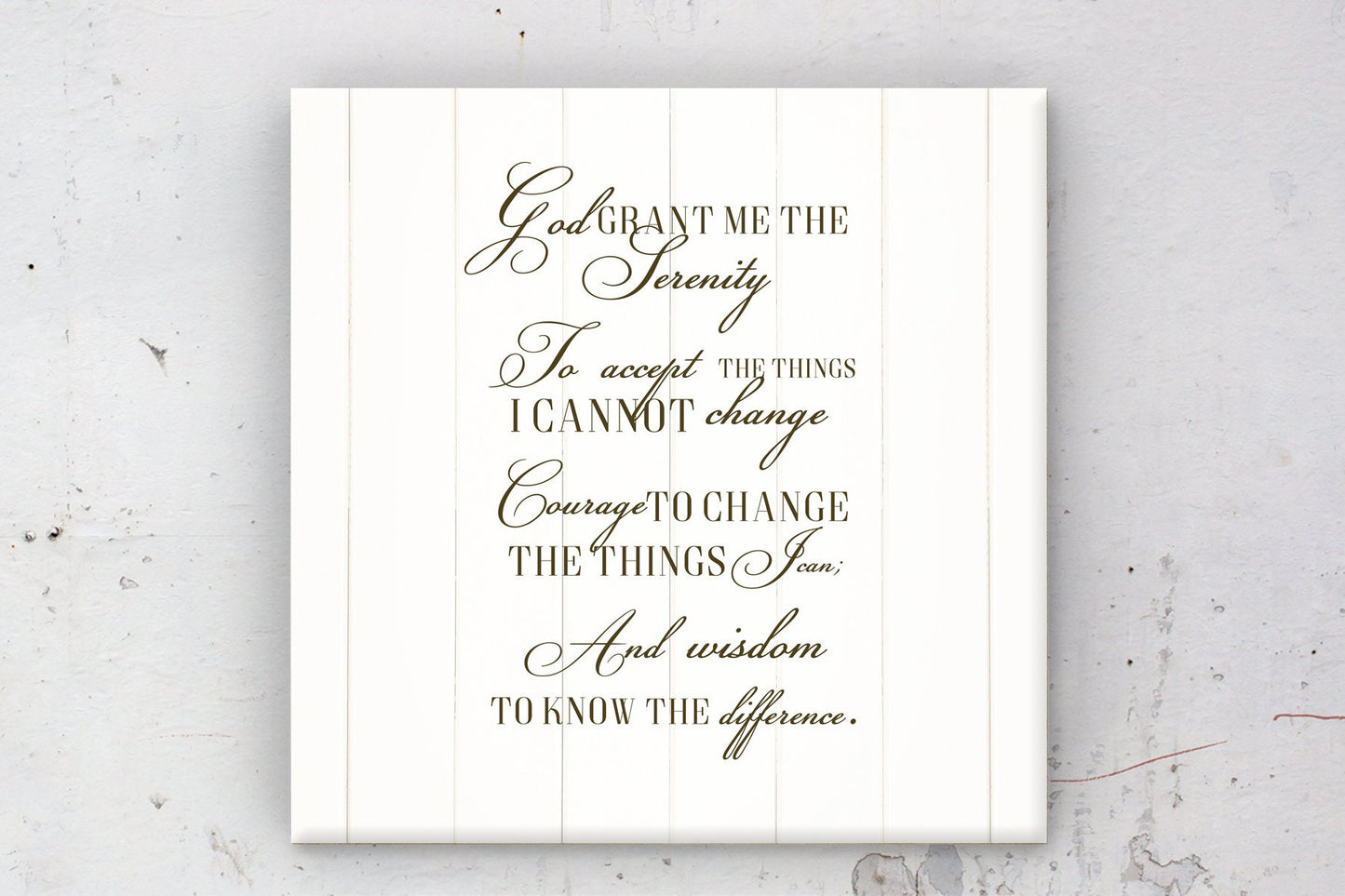 Serenity Prayer Customized Wall Art on Canvas or Framed - HoneycombProverbs - Giclée - Christian Wall Art