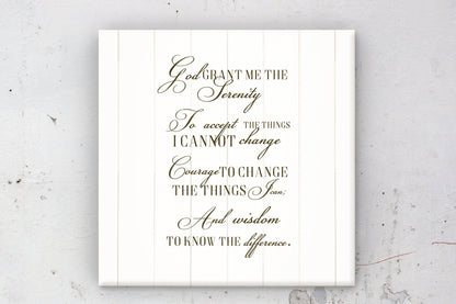 Serenity Prayer Customized Wall Art on Canvas or Framed - HoneycombProverbs - Giclée - Christian Wall Art