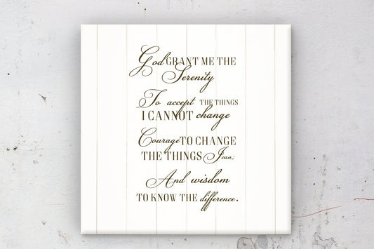 Serenity Prayer Customized Wall Art on Canvas or Framed - HoneycombProverbs - Giclée - Christian Wall Art