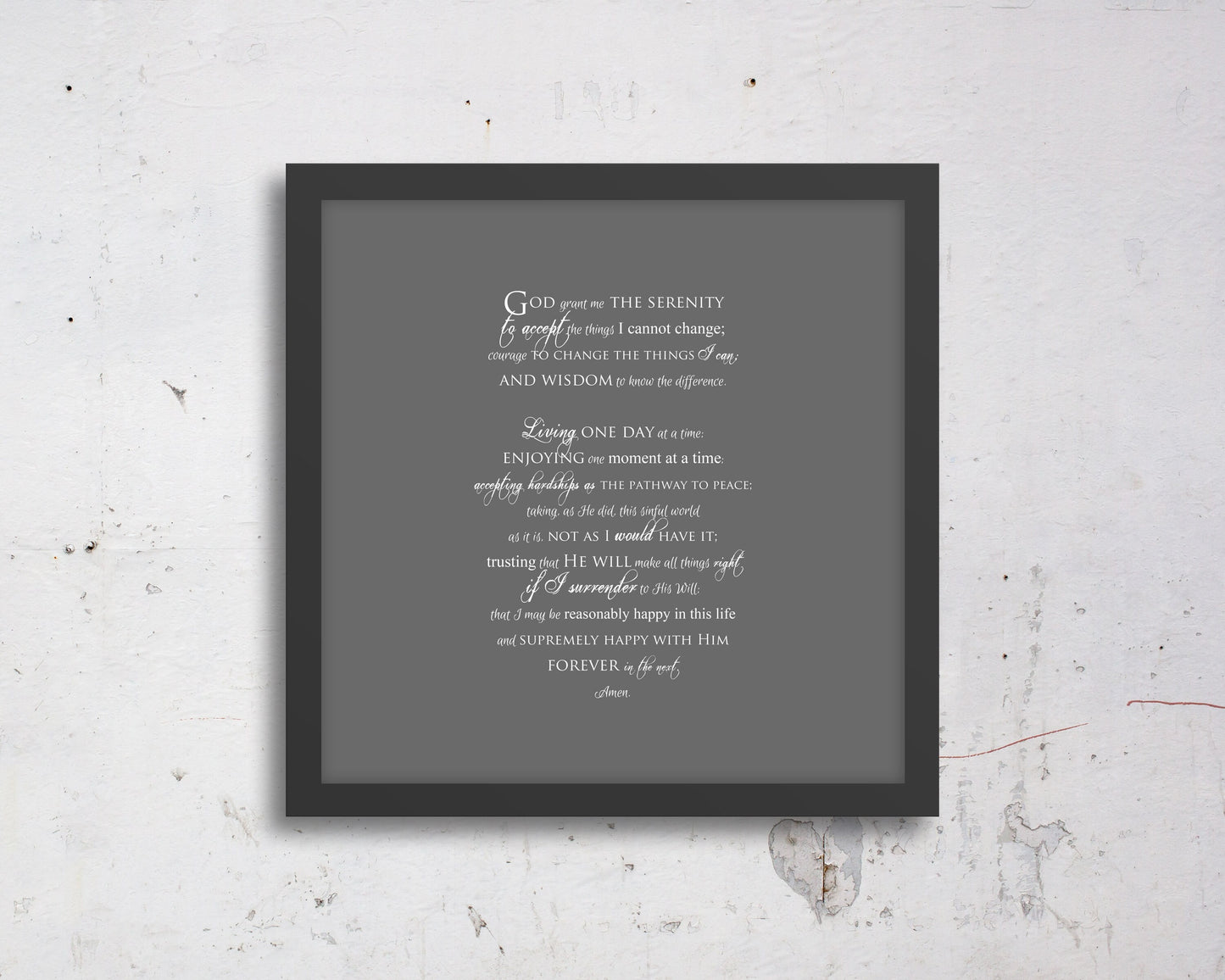Serenity Prayer Custom Framed or Canvas Gift Decor - HoneycombProverbs - Giclée - Christian Wall Art
