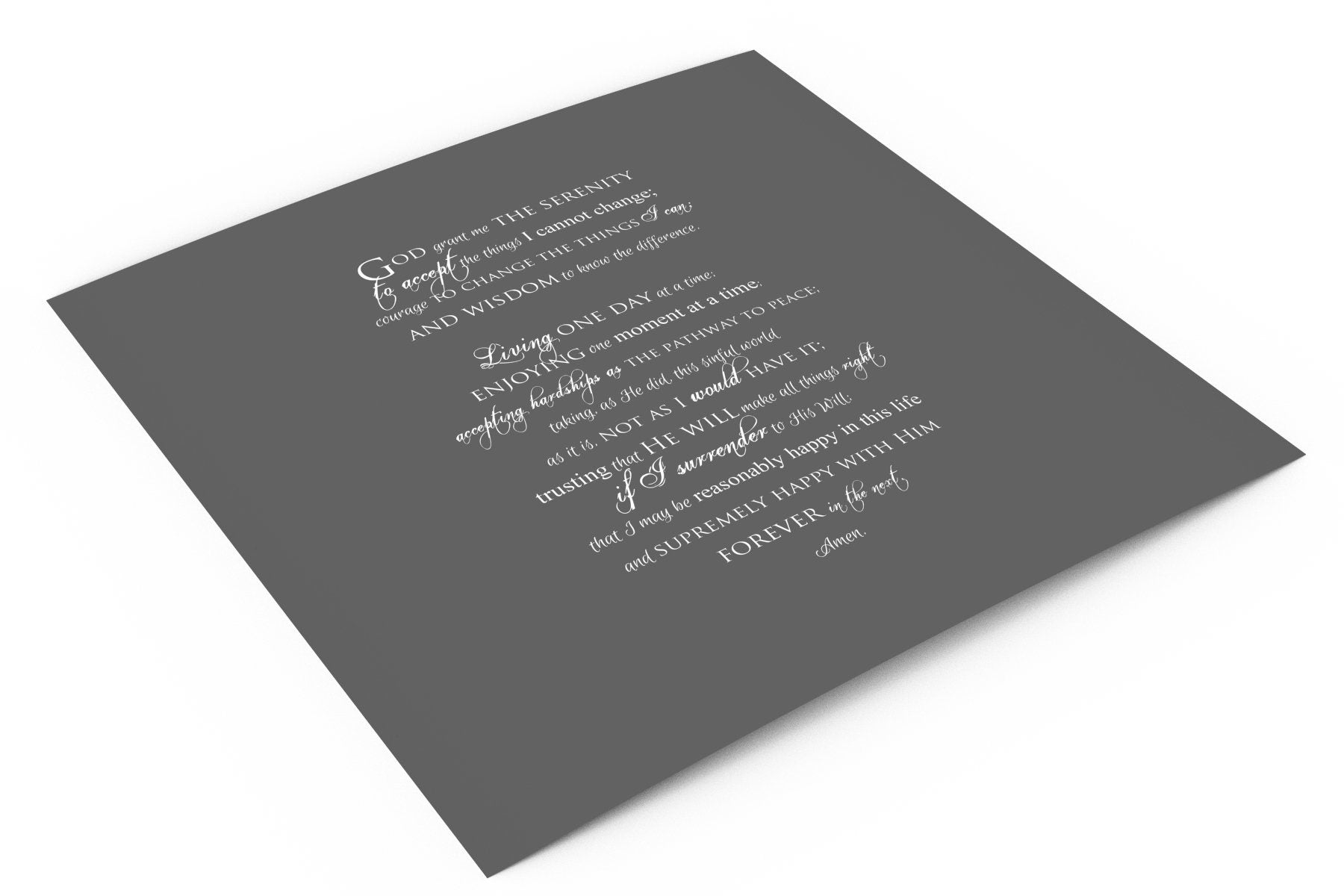 Serenity Prayer Custom Framed or Canvas Gift Decor - HoneycombProverbs - Giclée - Christian Wall Art