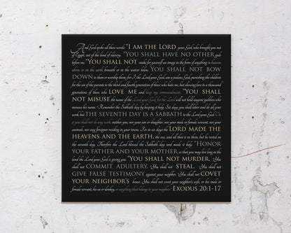 The 10 Commandments or Custom Scripture Wall Decor - HoneycombProverbs - Giclée - Christian Wall Art