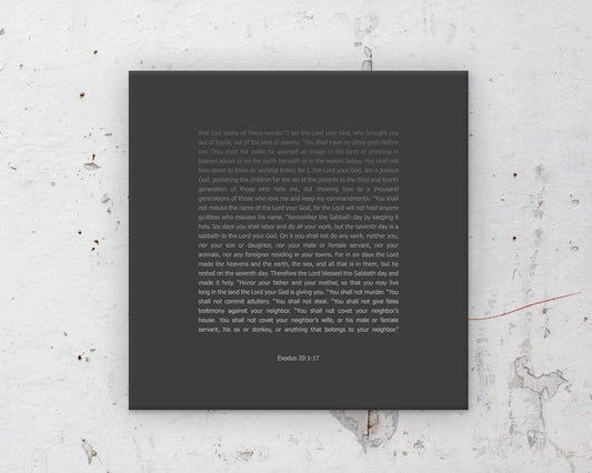 The 10 Commandments Modern Ombre Custom Christian Wall Decor - HoneycombProverbs - Religious Home & Decor - Christian Wall Art